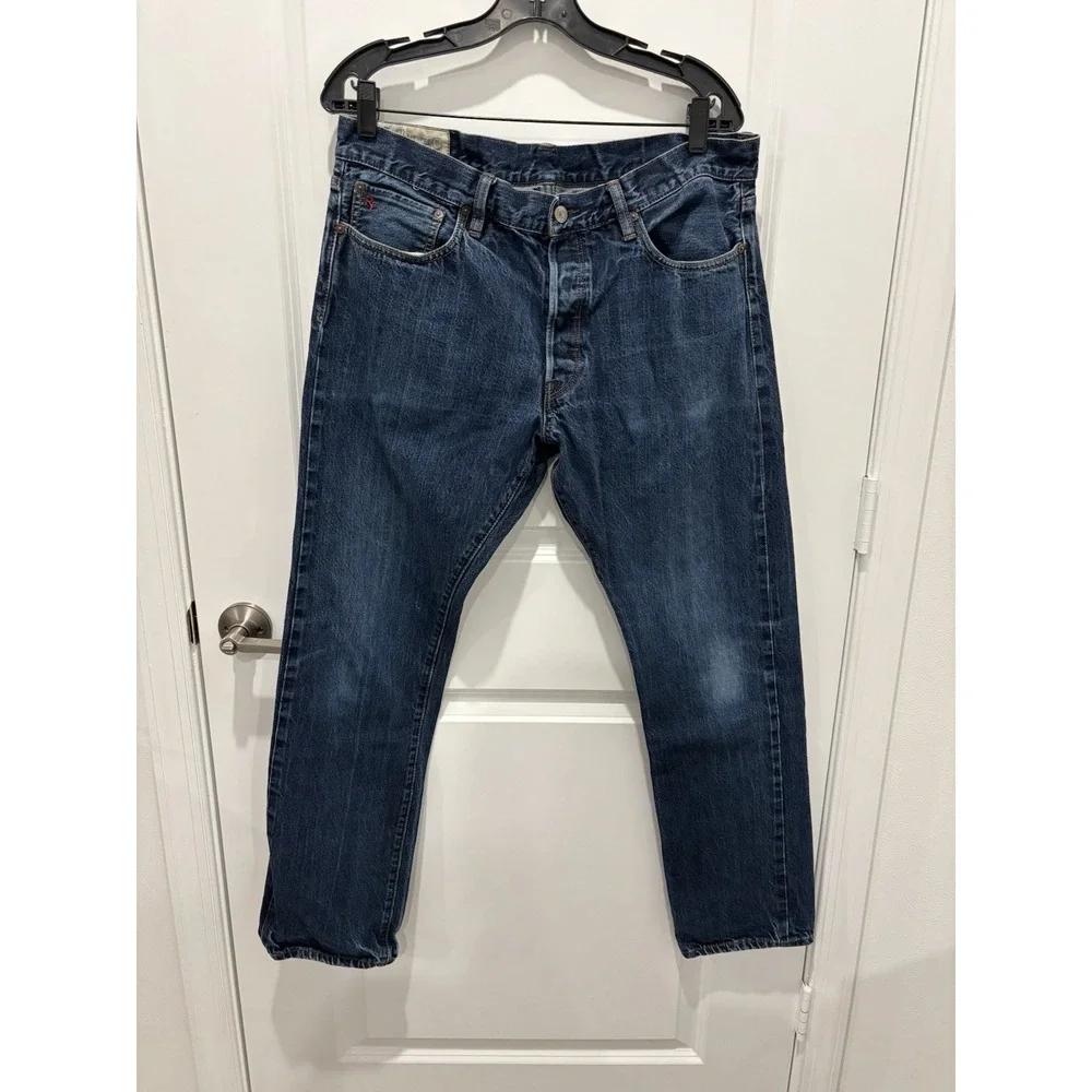 Polo Ralph Lauren | Men's Denim Blue Jeans W35xL30 Straight Leg 100% Cotton